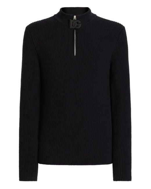 Maglione Con Logo-Uomo di Dolce & Gabbana in Black da Uomo