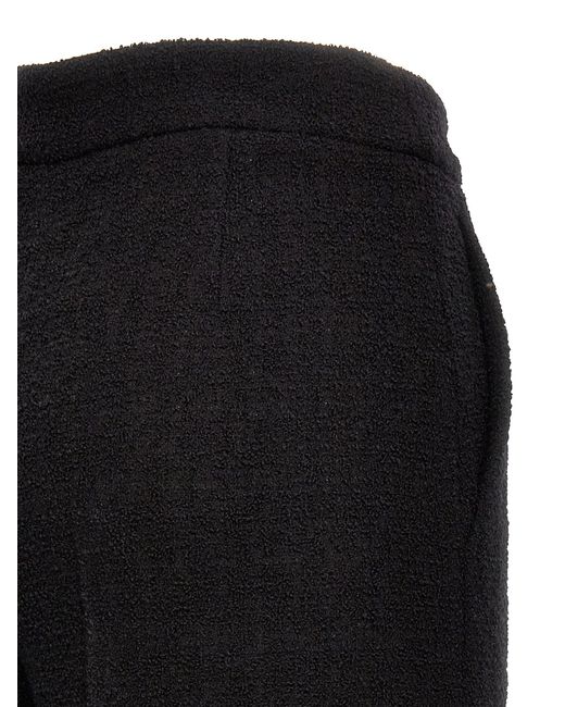 Moschino Black Cropped Bouclè Pants