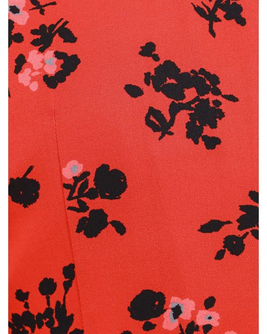 Miniabito in seta con stampa floreale di Alessandra Rich in Red