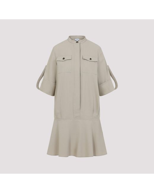Cotton Mini Dress-Donna di Loewe in Natural