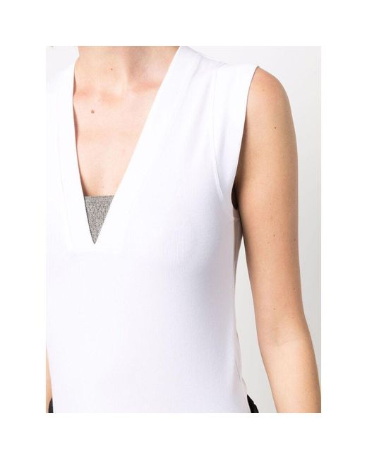Top Bianco-Donna di Brunello Cucinelli in White