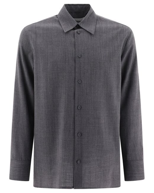 Jil Sander Gray Wool Shirt for men