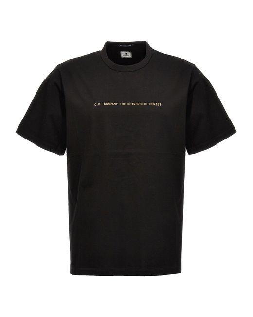C P Company Black 'The Metropolis Series' T-Shirt for men