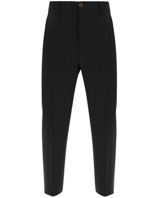 Vivienne Westwood Black 'cruise' Pants In Lightweight Wool for men