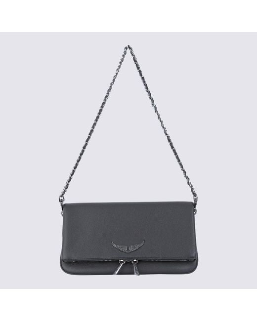 Zadig & Voltaire Black Dark Leather Shoulder Bag
