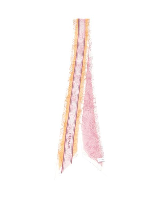 Ferragamo Pink Bandeau Print "Gravure"