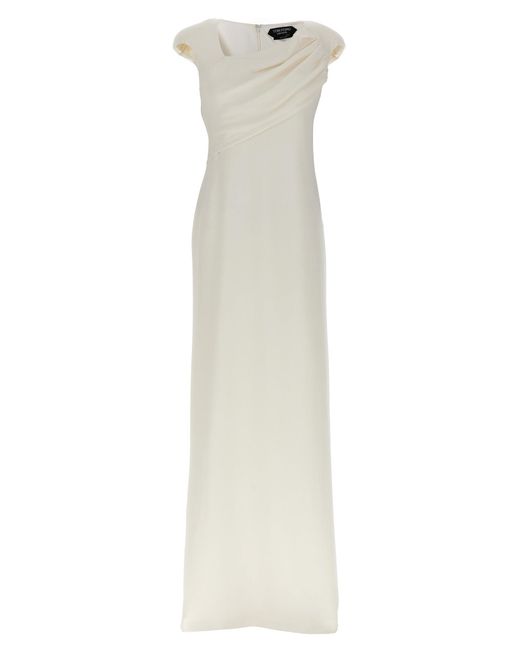 Tom Ford White Long Silk Dress Dresses
