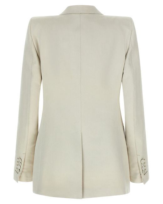 Tom Ford Natural Duchesse Single-Breasted Blazer