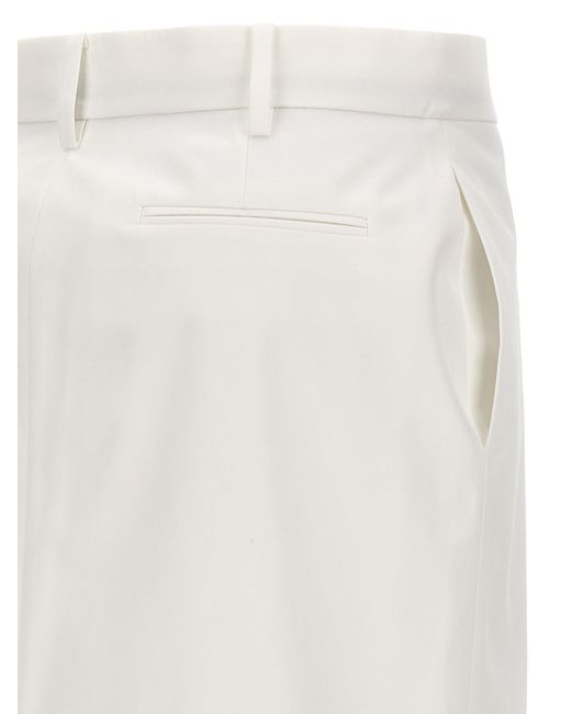 Valentino Garavani White Longuette Skirt Skirts