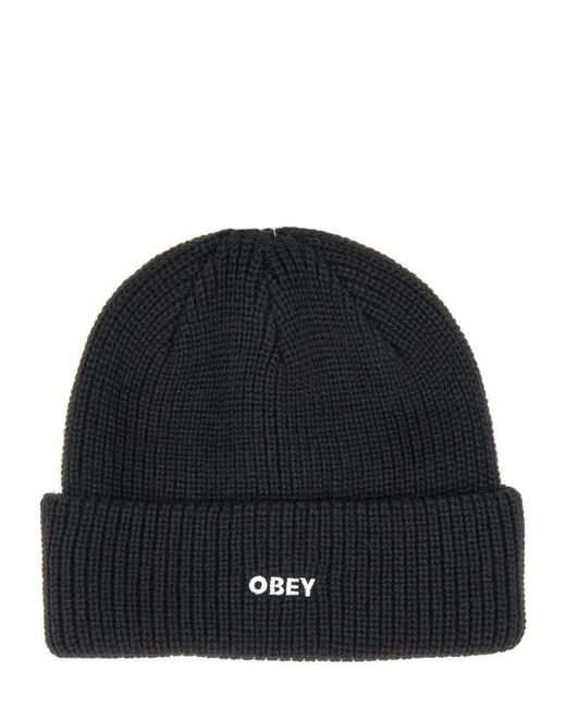 Cap With Logo-Uomo di Obey in Black da Uomo