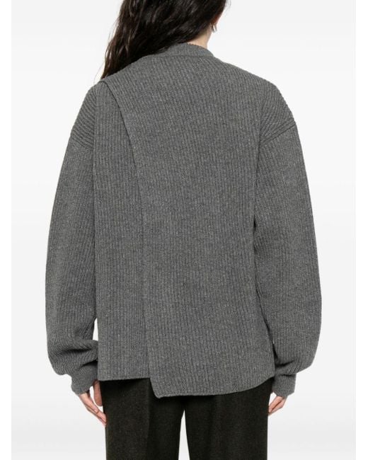 Jil Sander Gray Round-Neck Knitwear