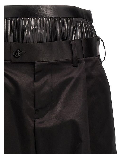 Junya Watanabe Black Skirt Insert Pants