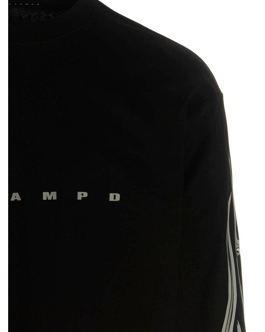 Stampd Black T-shirt 'chrome Flame' for men