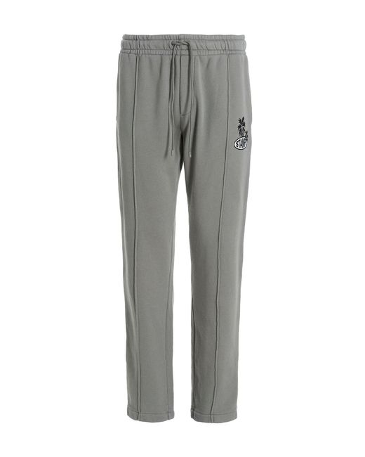 Stampd Gray 'palm Crest' joggers for men