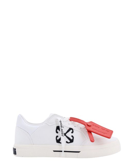 Sneakers in canvas con iconica Zip-Tie di Off-White c/o Virgil Abloh in White da Uomo
