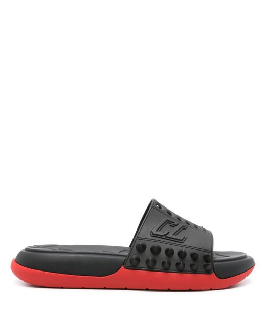 Christian Louboutin Black Take It Easy Pool Slides for men