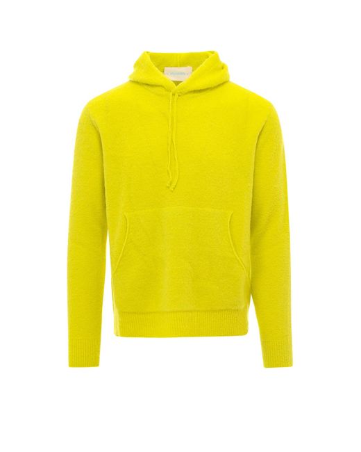 ANYLOVERS Yellow Virgin Wool And Cashmere Sweatshirt for men
