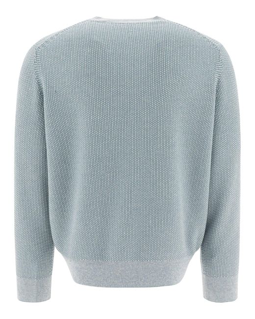 Geo-Jacquard Knitwear Light-Uomo di Vince in Blue da Uomo