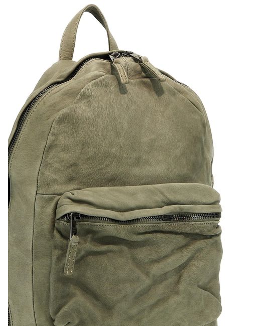 Giorgio Brato Green Leather Backpack Backpacks for men