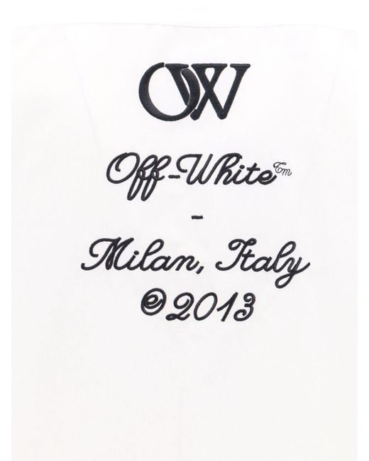 Off-White c/o Virgil Abloh White Off- Logo Cotton Overshirt for men
