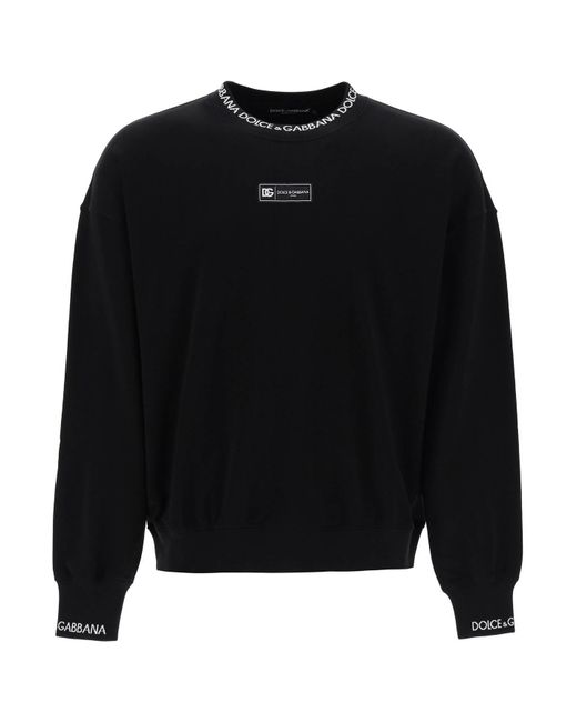 Dolce & Gabbana Black "Oversized Sweatshirt With for men