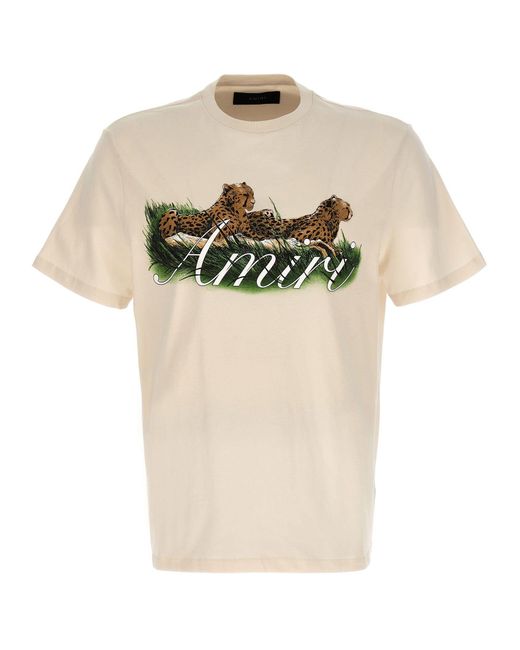 希少【AMIRI】チーター ロゴ Tシャツ Amiri Cheetah Logo T-shirt White in Natural for Men | Lyst