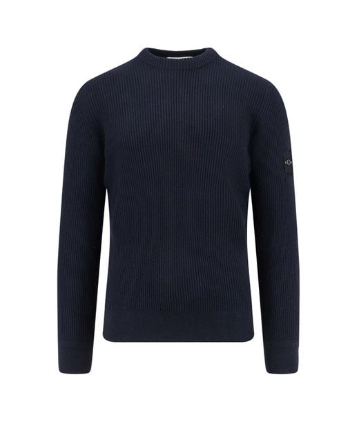 Stone Island Blue Sweaters
