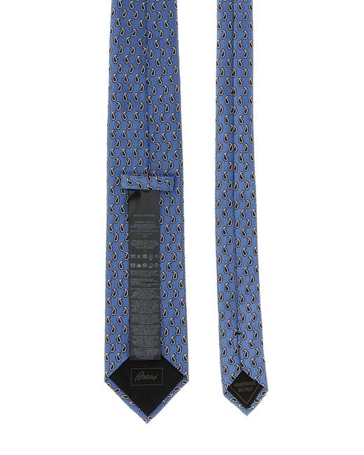 Brioni Blue Jacquard Tie for men
