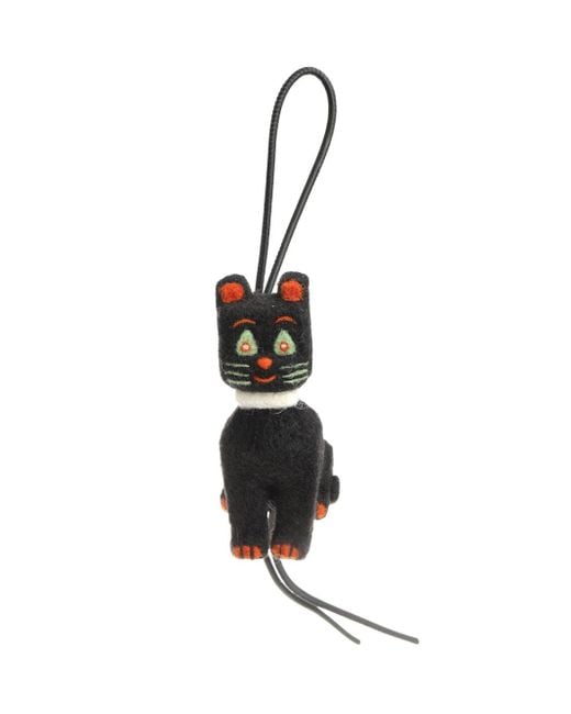 Loewe White Felt Cat Charm By Louis Wain Keyrings