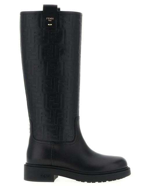 Fendi Black Filo Boots And Ankle Boots