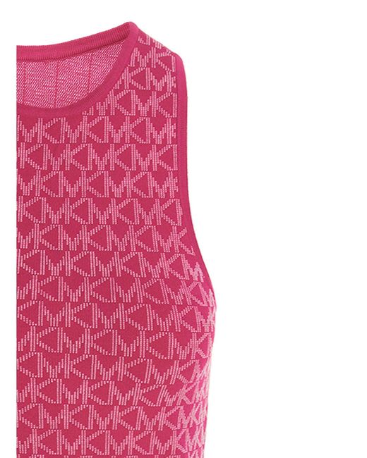 MICHAEL Michael Kors Pink All-over Logo Dress Dresses