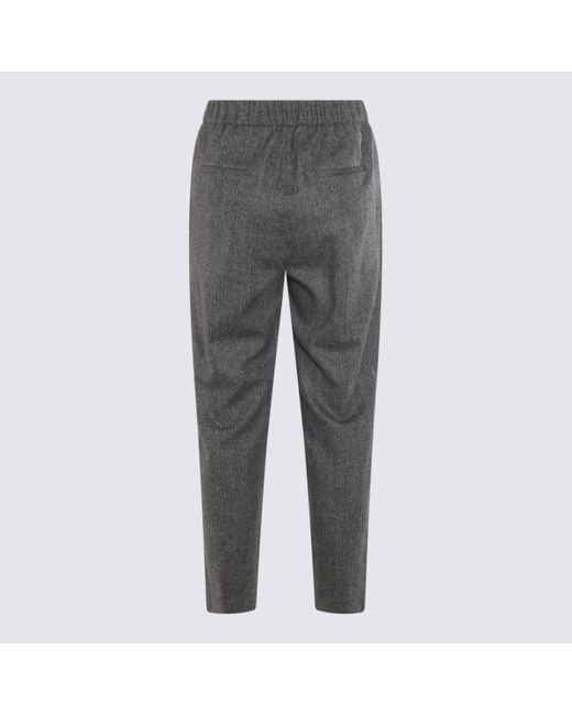 Antonelli Gray Trousers Blacks And Greys