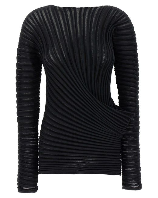 Stream Top Nero-Donna di Issey Miyake in Black