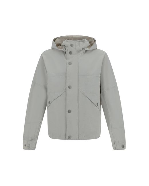 Stone Island Gray Down Jackets for men