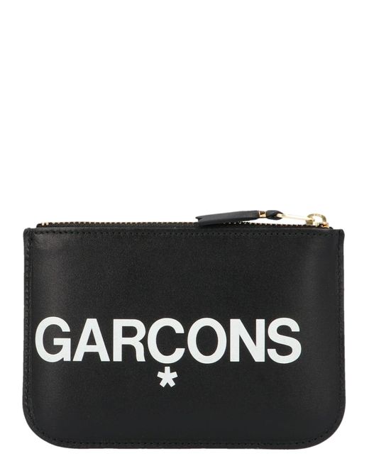 Borsa Del Portafoglio Comme Des Garçons "Enorme Logo" di Comme des Garçons in Black