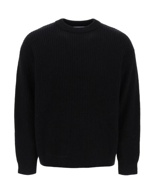 Closed Black Recycled Wool Sweater for men