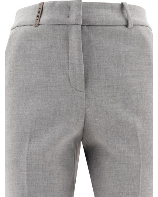 Peserico Gray Pants & Shorts