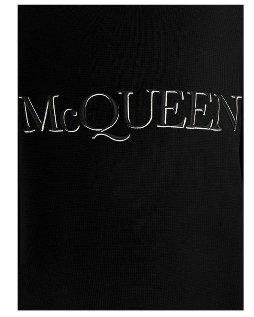 Alexander McQueen Black Sweater With Embroidered Logo Sweater, Cardigans for men