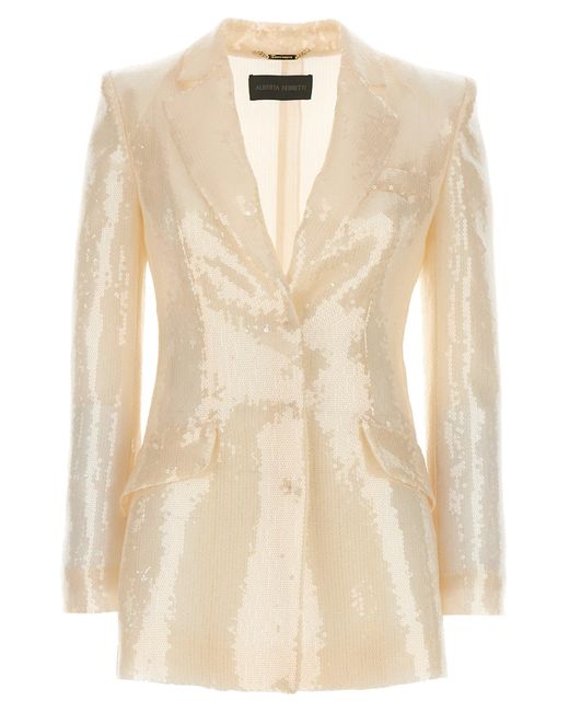 Sequin Blazer Blazer And Suits Bianco di Alberta Ferretti in Natural