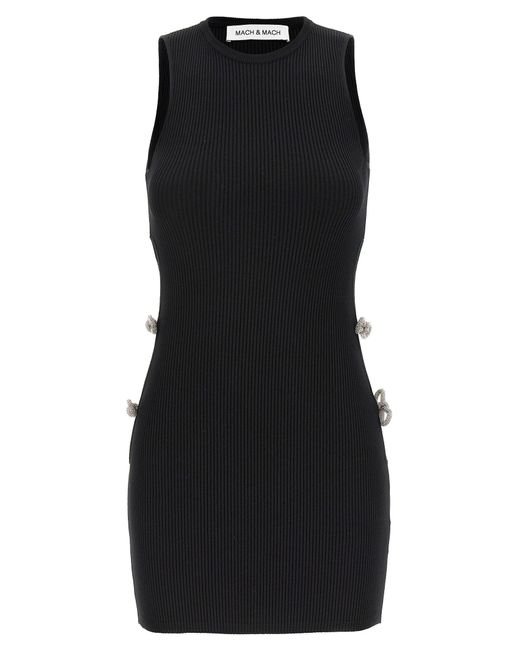 Crystal Bow Dress Abiti Nero di Mach & Mach in Black