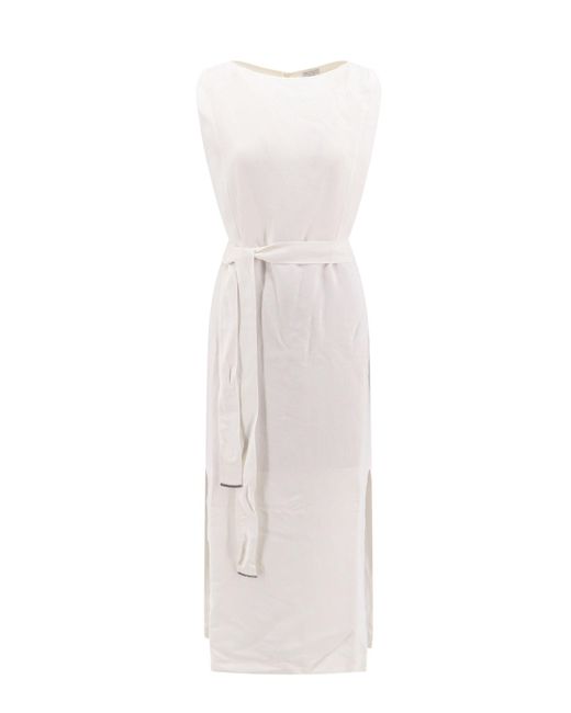 Brunello Cucinelli White Dress