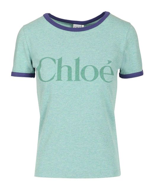 Chloé Blue Logo T-Shirt
