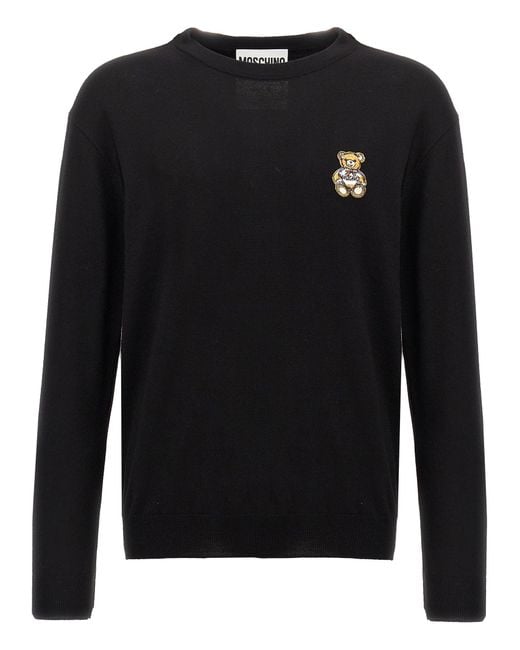 Moschino Teddy Sweater in Black for Men Lyst