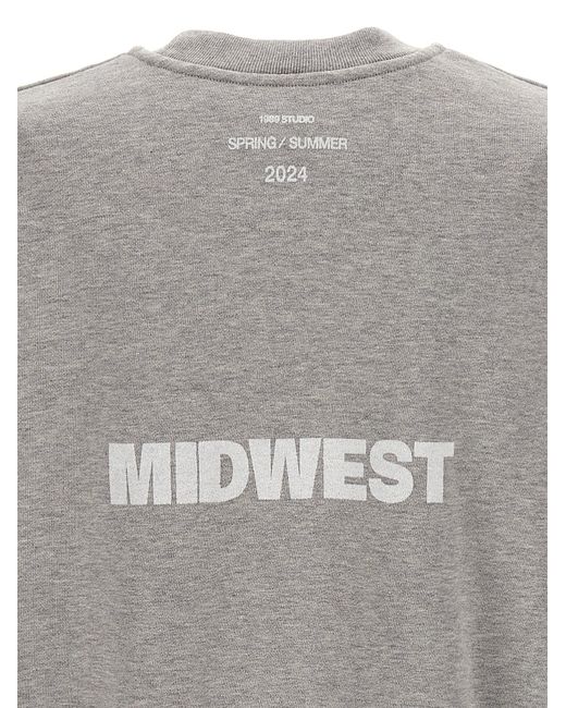 1989 STUDIO Gray Midwest Sweatshirt for men