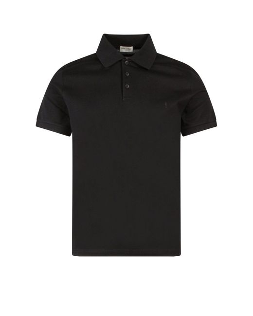 Saint Laurent Aint Laurent Polo Shirt in Black for Men | Lyst