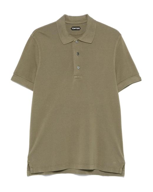 Tom Ford Green Short-Sleeved Polo for men