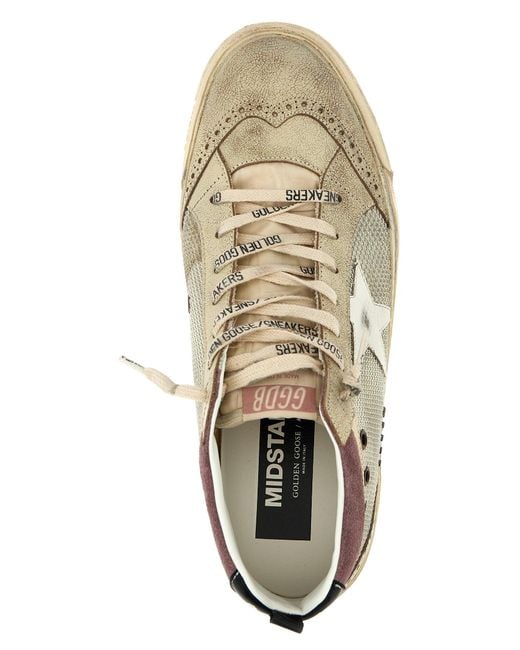 Golden Goose Mid Star Sneakers in White | Lyst
