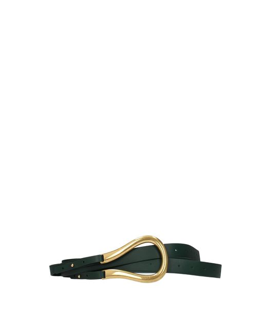 Bottega Veneta Thin Belts Women Leather Green Raintree