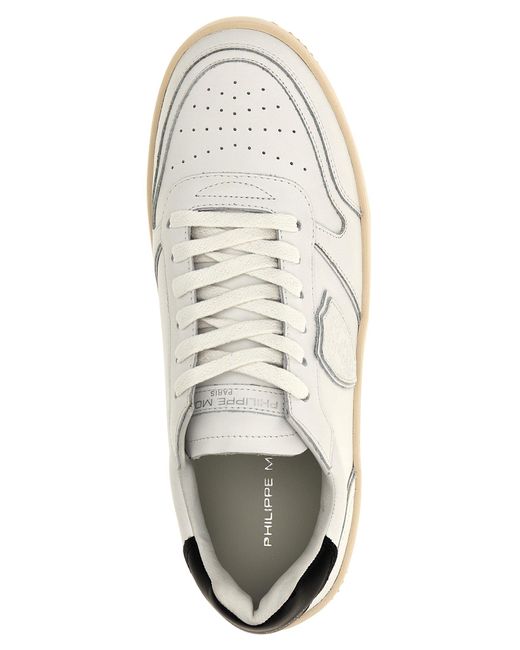 Nice Low Sneakers Bianco/Nero di Philippe Model in White da Uomo