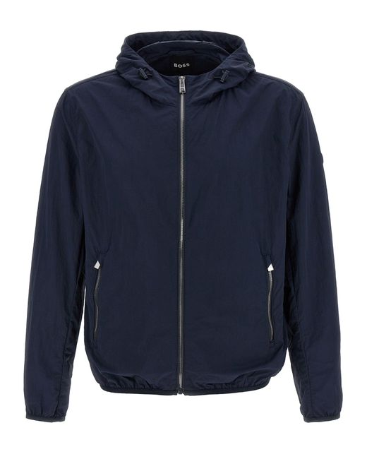 Boss Blue K-Way Jacket Casual Jackets And Parka for men